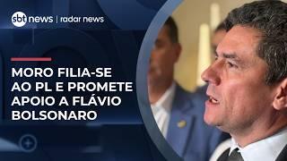 Sérgio Moro filia-se ao PL e promete a Flávio Bolsonaro apoio na campanha presidencial | #RadarNews