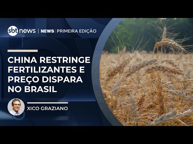 China restringe exportação de fertilizantes; impacto preocupa agro brasileiro | #NewsPrimeiraEdição