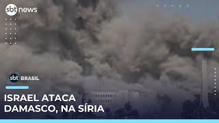 Israel lança ataques aéreos sobre Damasco e atinge Ministério da Defesa sírio | #SBTBrasil 