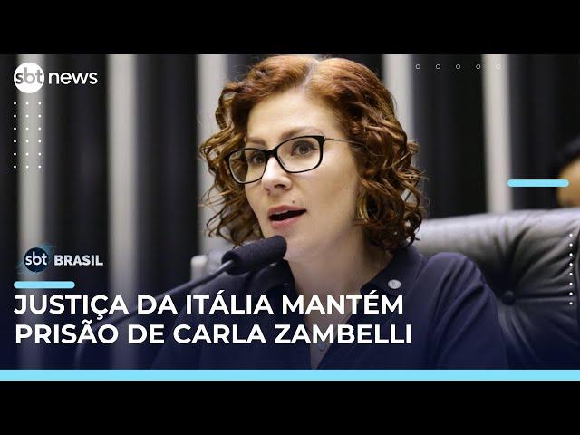 Carla Zambelli segue presa na Itália após decisão judicial | #SBTBrasil