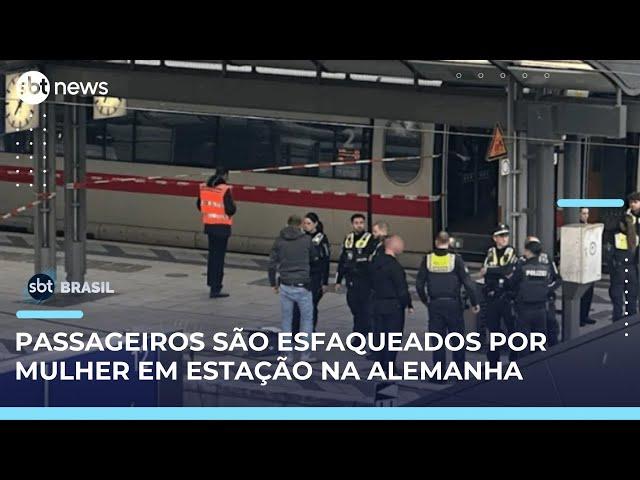 Mulher esfaqueia passageiros em estação central de Hamburgo, na Alemanha | SBT Brasil (23/05/25)