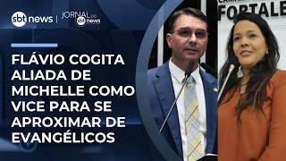 Flávio cogita aliada de Michelle como vice para se aproximar de evangélicos | #JornaldoSBTNews