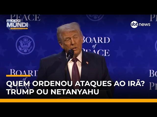 Trump nega que tenha sido arrastado para a guerra e diz que forçou Israel a atacar o Irã | #MapaMundi