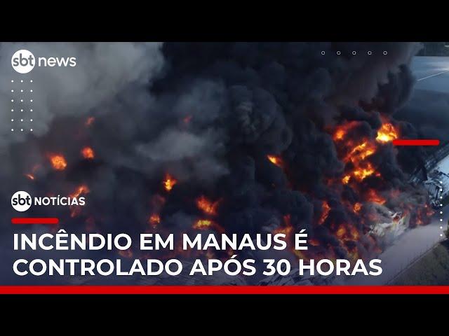 Bombeiros controlam incêndio em fábricas em Manaus | #SBTNoticias