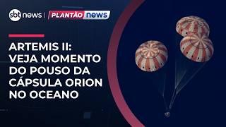 Artemis II: Veja o momento do pouso da cápsula Orion no oceano após retorno à Terra | #NewsNoite