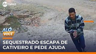Câmera flagra motorista sequestrado pedindo ajuda após fugir de cativeiro | #AloVoce