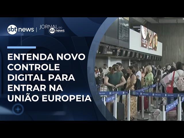 Ao entrar na UE, viajantes agora passam por novo controle digital; entenda | #JornaldoSBTNews