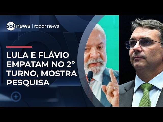 Meio/Ideia: Lula e Flávio Bolsonaro empatam em cenário de segundo turno | #RadarNews