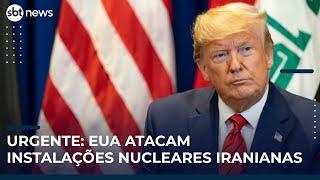 EUA atacam instalações nucleares iranianas e entram oficialmente na guerra | #SBTNews