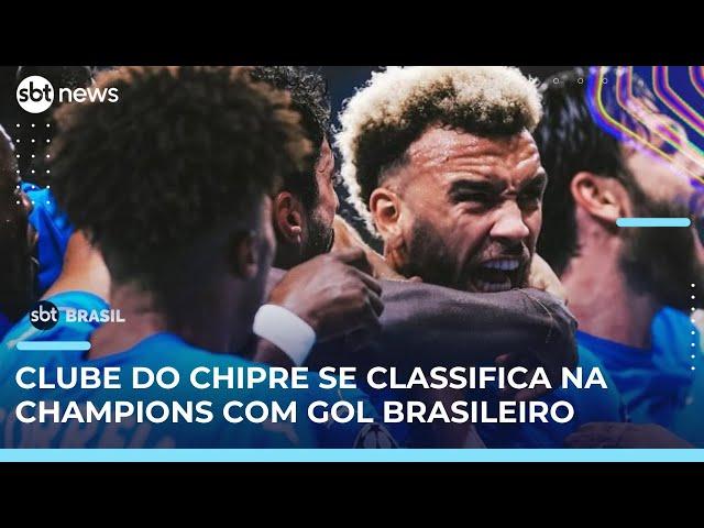 Pafos elimina Estrela Vermelha e faz história na Champions com golaço de brasileiro | #SBTBrasil 