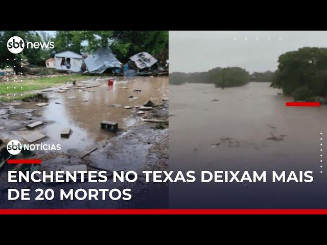 Número de mortos em enchentes no Texas sobe para 27 | #SBTNotícias