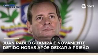 Opositor venezuelano é novamente detido horas após deixar a prisão | #NewsPrimeiraEdição