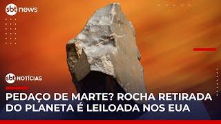 Maior fragmento de Marte já encontrado na Terra é leiloado por US$ 5,3 milhões | #SBTNoticias
