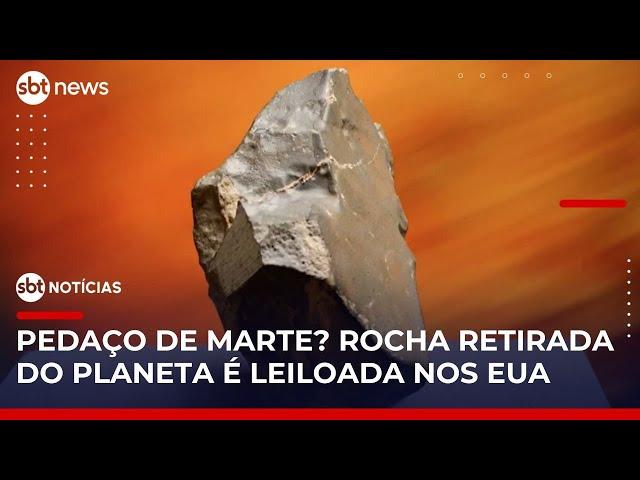 Maior fragmento de Marte já encontrado na Terra é leiloado por US$ 5,3 milhões | #SBTNoticias