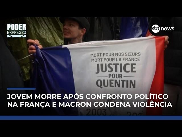 Jovem morre após confronto político na França e Macron condena violência | #PoderExpresso