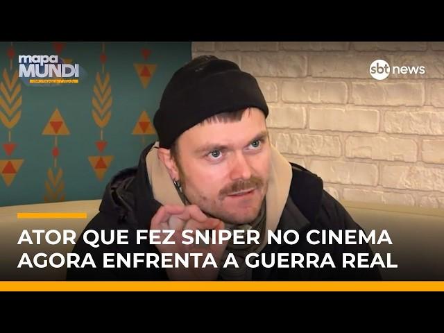 Vida imita a arte: ator ucraniano que fez sniper no cinema agora luta na guerra real | #MapaMundi