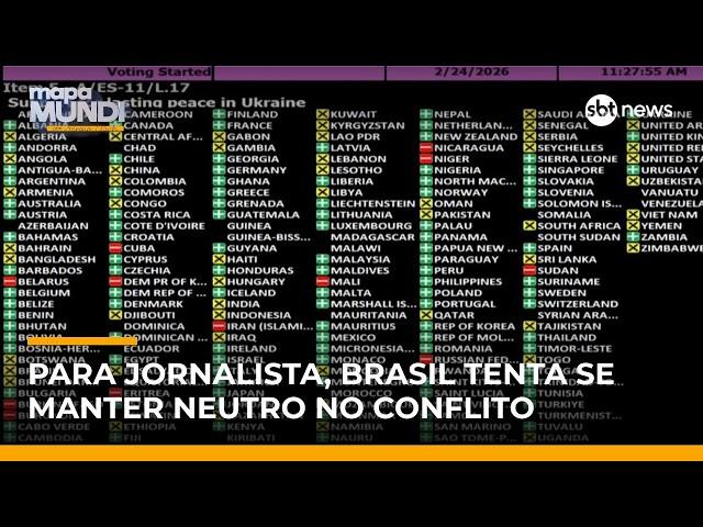 Brasil, China e EUA se abstêm em votação da ONU sobre paz duradoura na Ucrânia | #MapaMundi