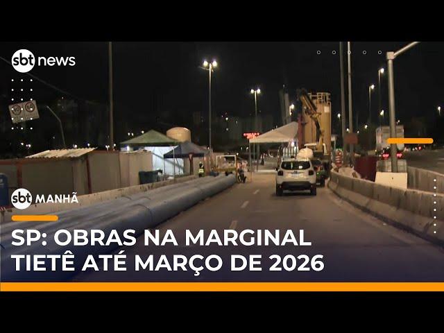 Sabesp adia conclusão de obra na Marginal Tietê para março de 2026 | #SBTManhã