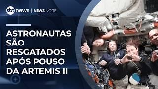 Astronautas são resgatados após reentrada da Artemis II | #NewsNoite
