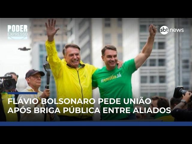Flávio Bolsonaro pede união entre aliados: "Gostaria de contar com 'todes'" | #PoderExpresso