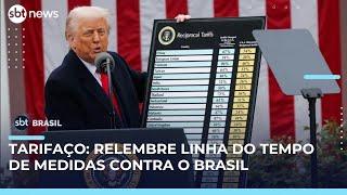 Relembre trajetória das tarifas americanas anunciadas contra o Brasil | #SBTBrasil 