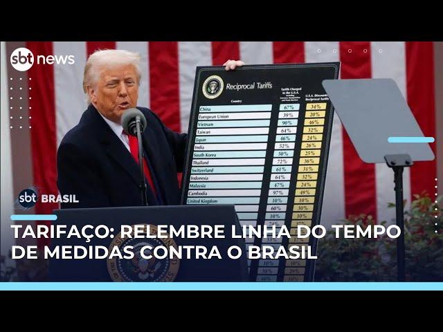 Relembre trajetória das tarifas americanas anunciadas contra o Brasil | #SBTBrasil 