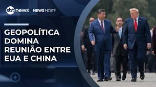 Geopolítica e comércio marcam reunião entre EUA e China | #NewsNoite