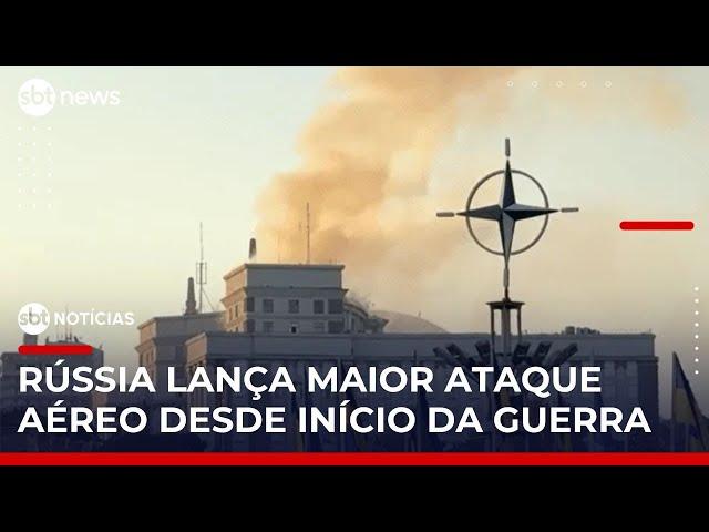 Rússia ataca sede do governo ucraniano em maior ofensiva noturna a Kiev | #SBTNotícias