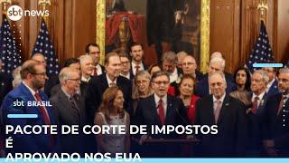Câmara dos EUA aprova pacote de corte de impostos e gastos sociais de Trump | #SBTBrasil 