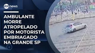 Ambulante morre atropelado por motorista embriagado na Grande SP | #NewsSábado