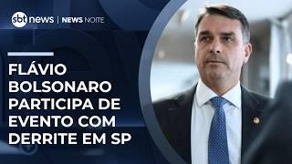 Flávio Bolsonaro participa do lançamento da pré-campanha de Guilherme Derrite | #NewsNoite