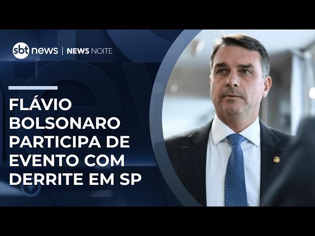 Flávio Bolsonaro participa do lançamento da pré-campanha de Guilherme Derrite | #NewsNoite
