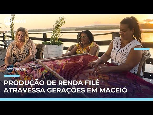 Renda filé, tipo de bordado, vira patrimônio cultural alagoano | #SBTBrasil 
