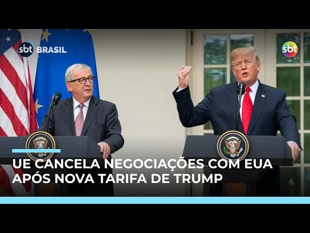 União Europeia cancela negociações com os EUA após tarifa global de Trump 