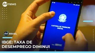 Taxa de desemprego recua para 6,2% no trimestre encerrado em maio, diz IBGE | #SBTBrasil