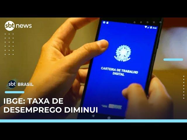 Taxa de desemprego recua para 6,2% no trimestre encerrado em maio, diz IBGE | #SBTBrasil