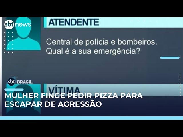 Mulher usa "pedido de pizza" para fugir de agressor e fazer denúncia na Bahia | #SBTBrasil
