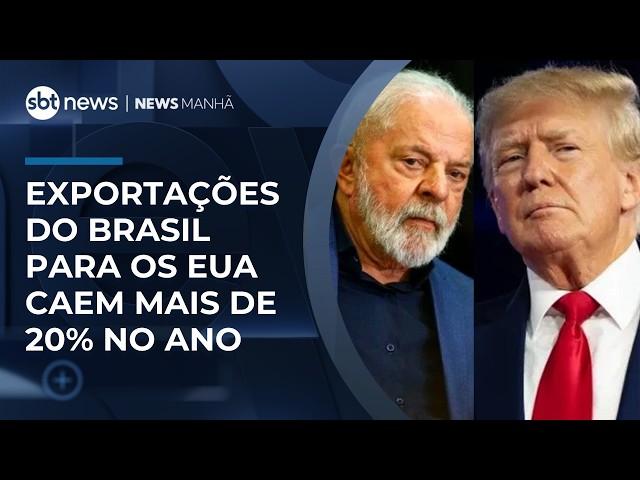 Exportações do Brasil para os Estados Unidos caem mais de 20% no ano | #NewsManhã