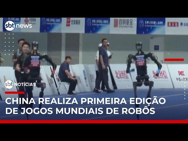 Em 'Olimpíadas de Robôs', máquinas apostam corrida e jogam futebol | #SBTNoticias