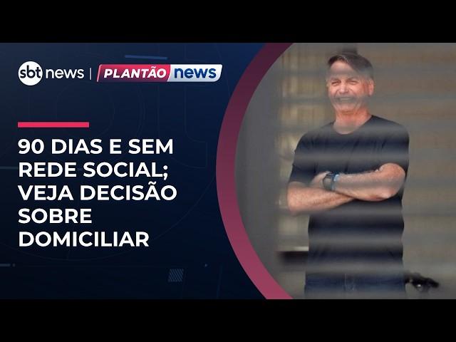 Moraes fixa 90 dias e veta redes sociais a Bolsonaro em prisão domiciliar | #CentraldeNotícias