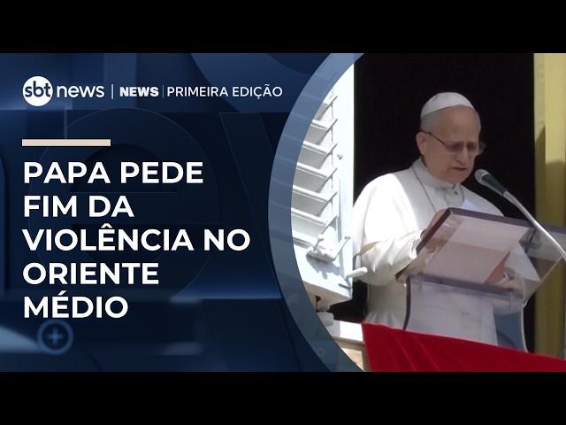 Papa faz apelo por paz no Oriente Médio e alerta para risco de escalada | #NewsPrimeiraEdição