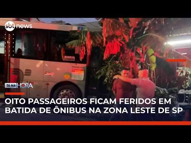 Ônibus bate em poste e deixa 8 feridos na zona leste de SP | Tá na Hora (06/06/25)