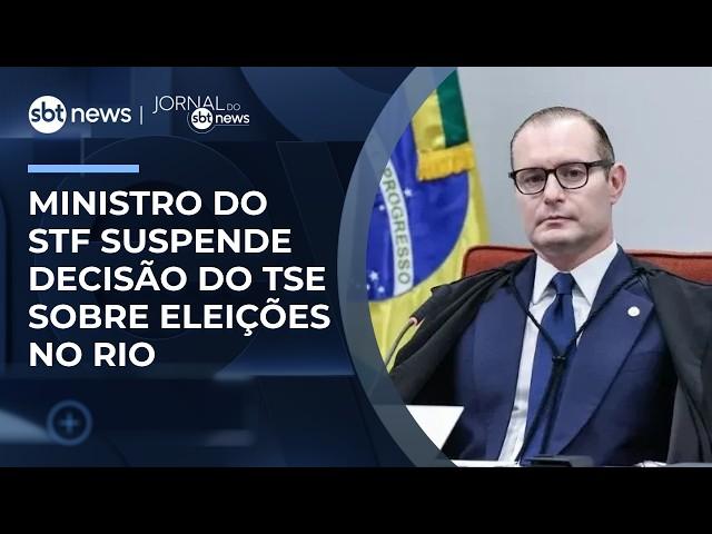 Zanin suspende decisão do TSE que previa eleição indireta no RJ | #JornaldoSBTNews