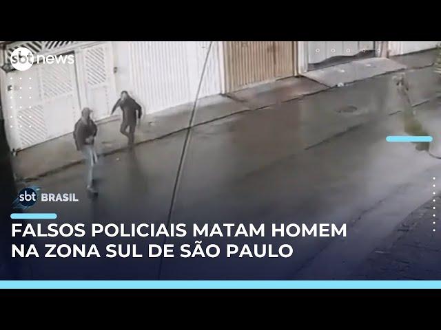 Homem é morto após reagir a abordagem de suspeitos que se passavam por policiais | #SBTBrasil 