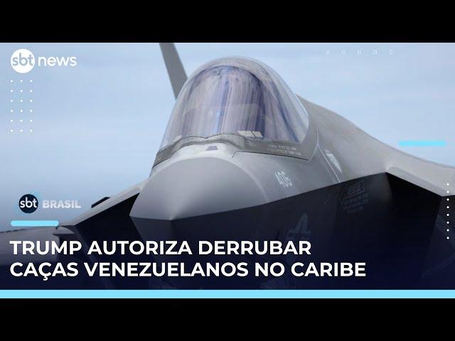 Trump autoriza Força Aérea dos EUA a derrubar caças venezuelanos no Caribe | #SBTBrasil 