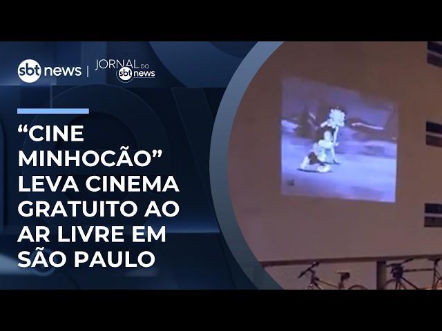 "Cine Minhocão" leva cinema gratuito ao ar livre em São Paulo | #JornaldoSBTNews
