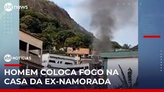 Homem invade e ateia fogo em casa de ex-companheira | #SBTNoticias