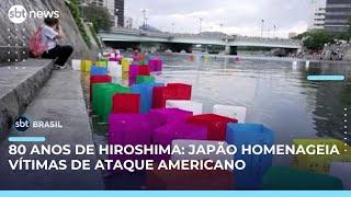 Hiroshima: Japão presta tributo às vítimas da bomba nuclear nos 80 anos do ataque | #SBTBrasil 