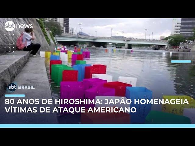 Hiroshima: Japão presta tributo às vítimas da bomba nuclear nos 80 anos do ataque | #SBTBrasil 