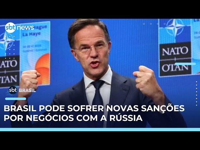Otan diz que Brasil pode sofrer sanções se continuar negociando com a Rússia | #SBTBrasil 